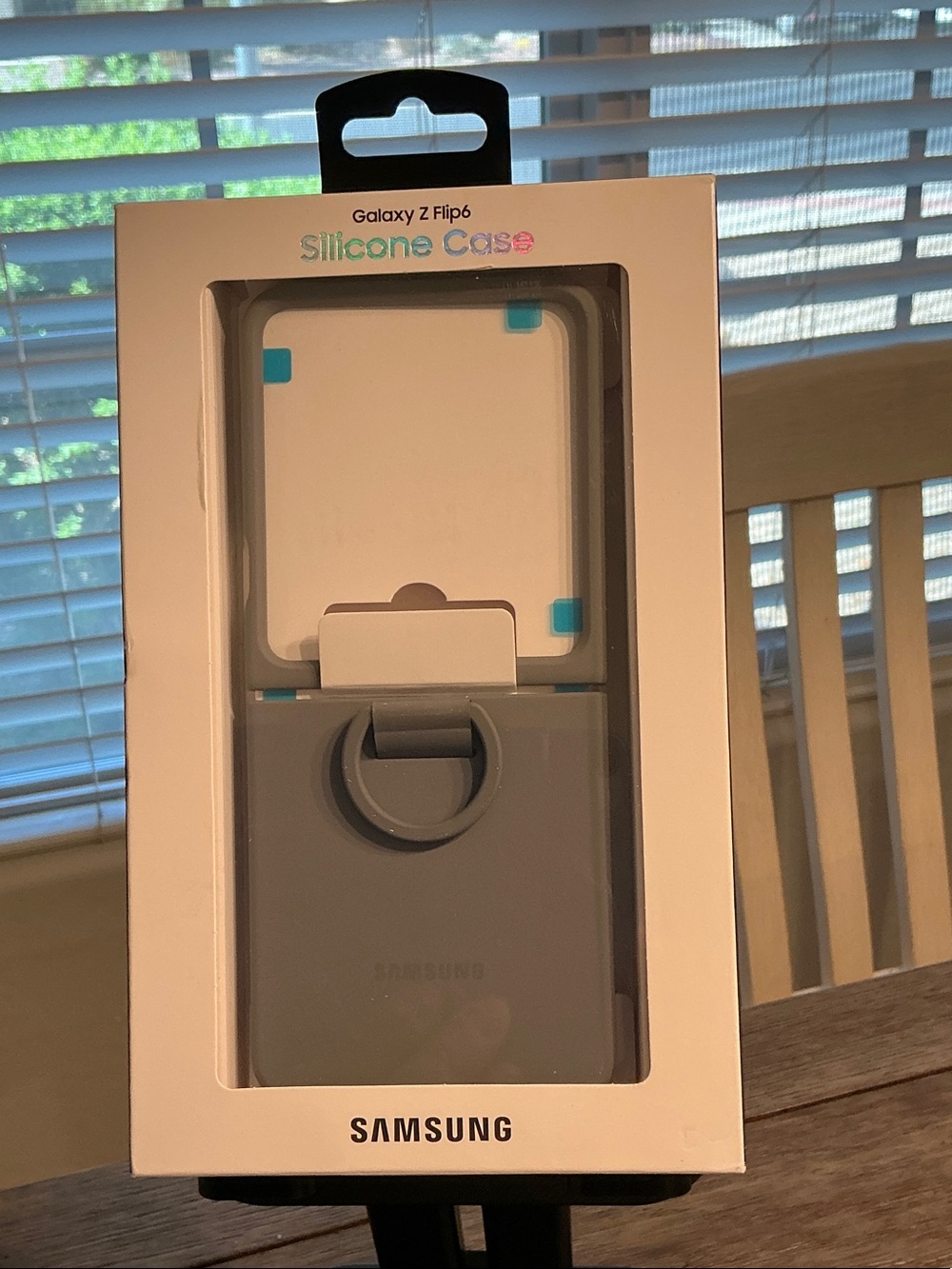 Samsung Silicone Case with Ring Grip for Galaxy Z Flip6 - Gray